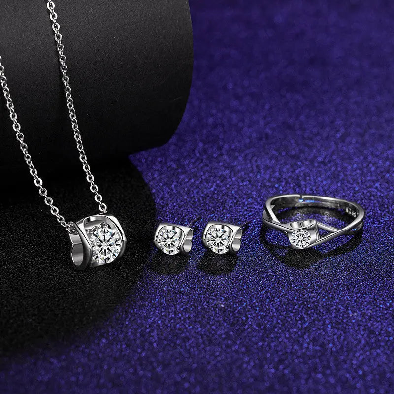 Moissanite jewelry set Angel Wishes