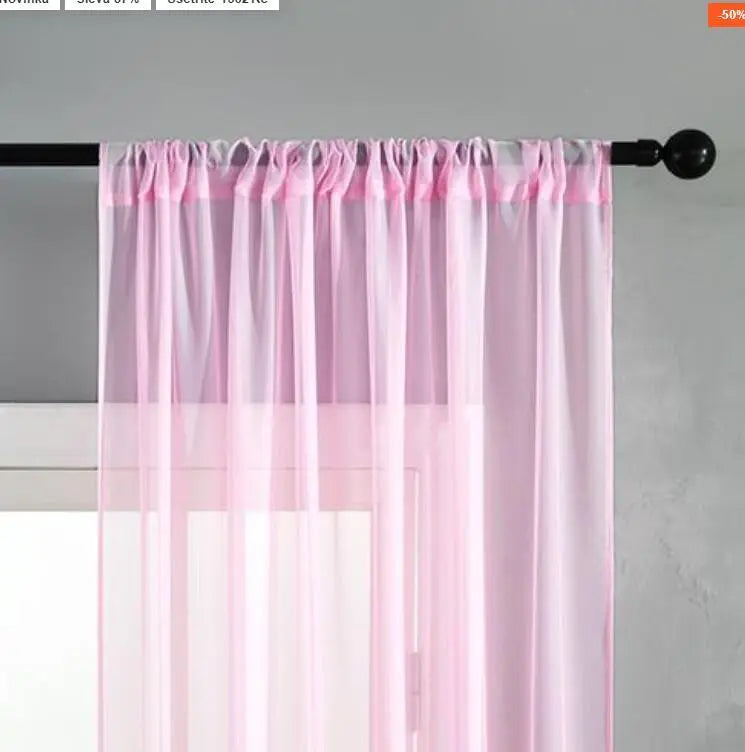 Pure Colour Cotton Curtains Window Screen Angel Wishes