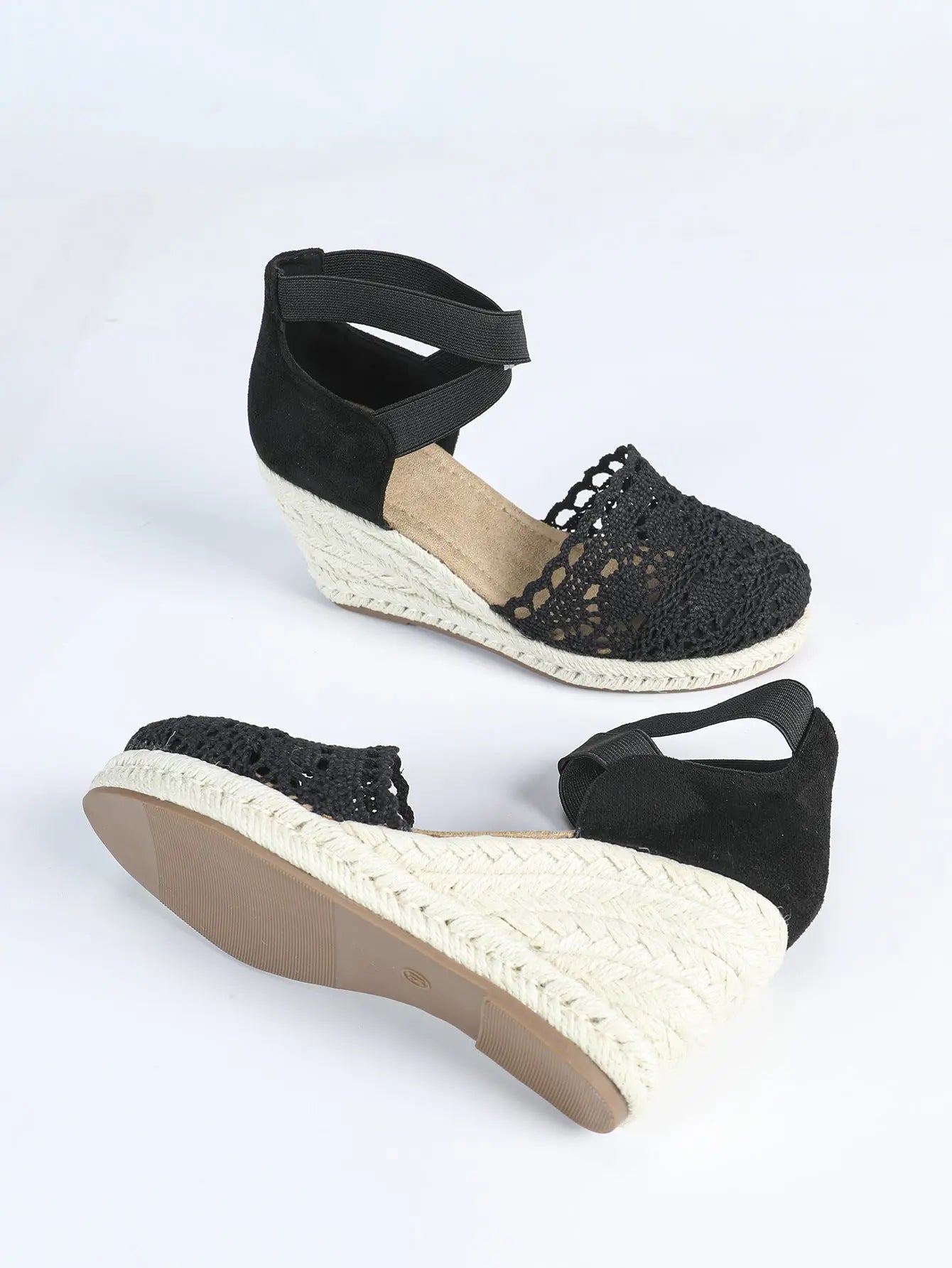 Women's Fashion Canvas Shoes Wedge Sandals Angel Wishes