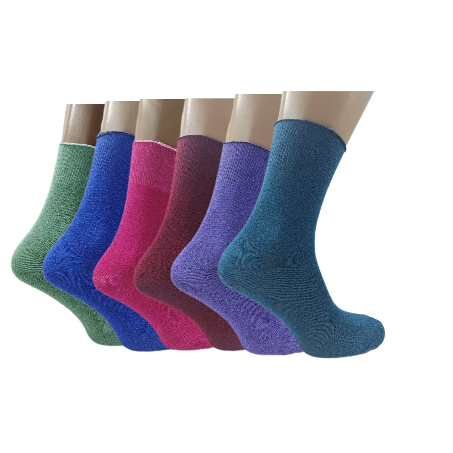 6 12 24 Pairs Womens Colorful Soft Rubber Sole Socks Comfy Angel Wishes