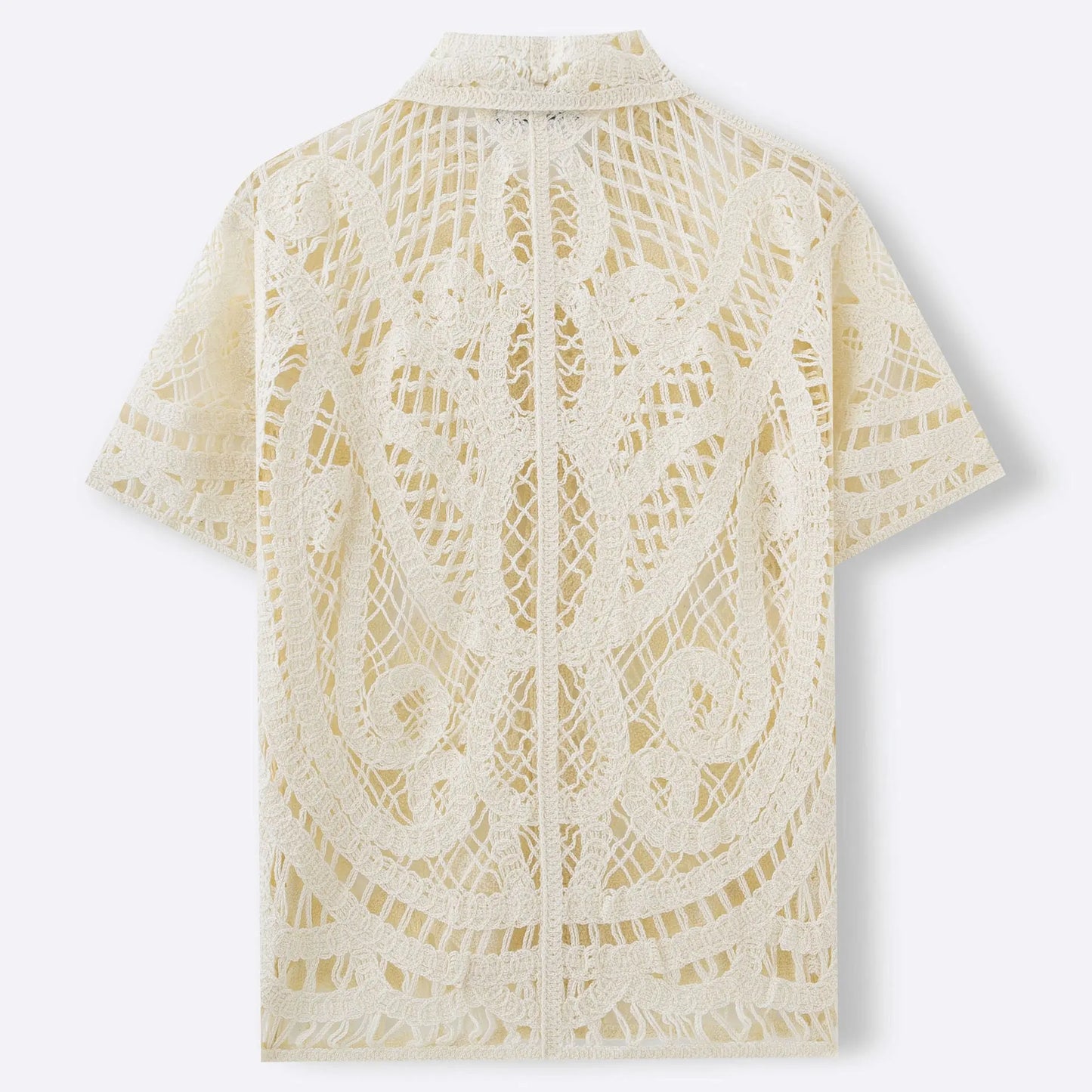 Short Sleeved Crochet Sweater for Men Angel Wishes