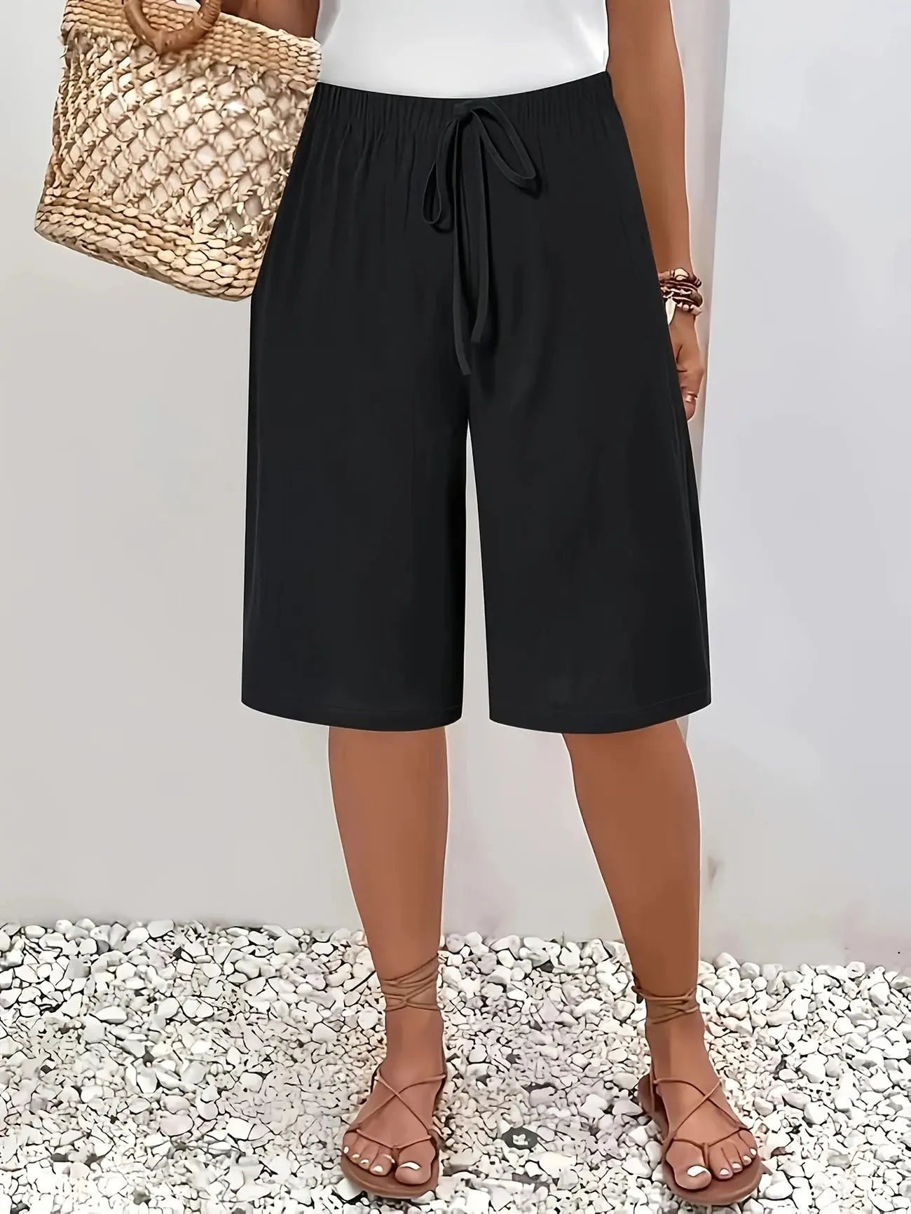 Casual Fashion Solid Colour or Cropped Shorts Angel Wishes