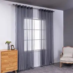 Pure Colour Cotton Curtains Window Screen Angel Wishes