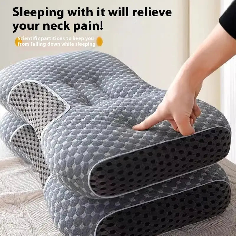 SPA Massage Neck Pillow Non-collapse Knitted Cotton Pillow Core Angel Wishes