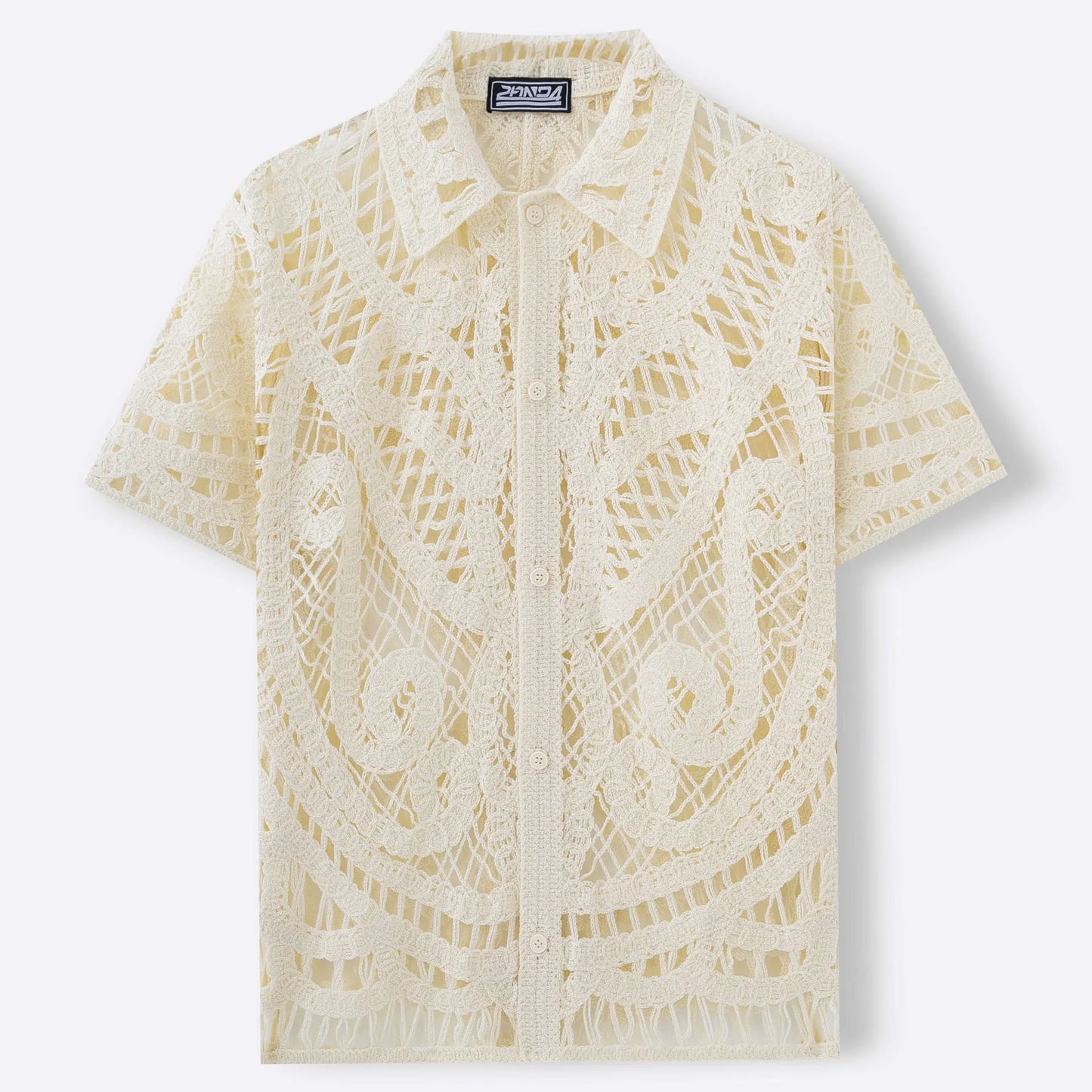 Short Sleeved Crochet Sweater for Men Angel Wishes