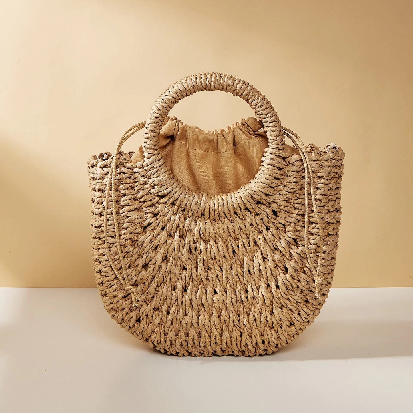 Vintage Straw Woven Bag Angel Wishes