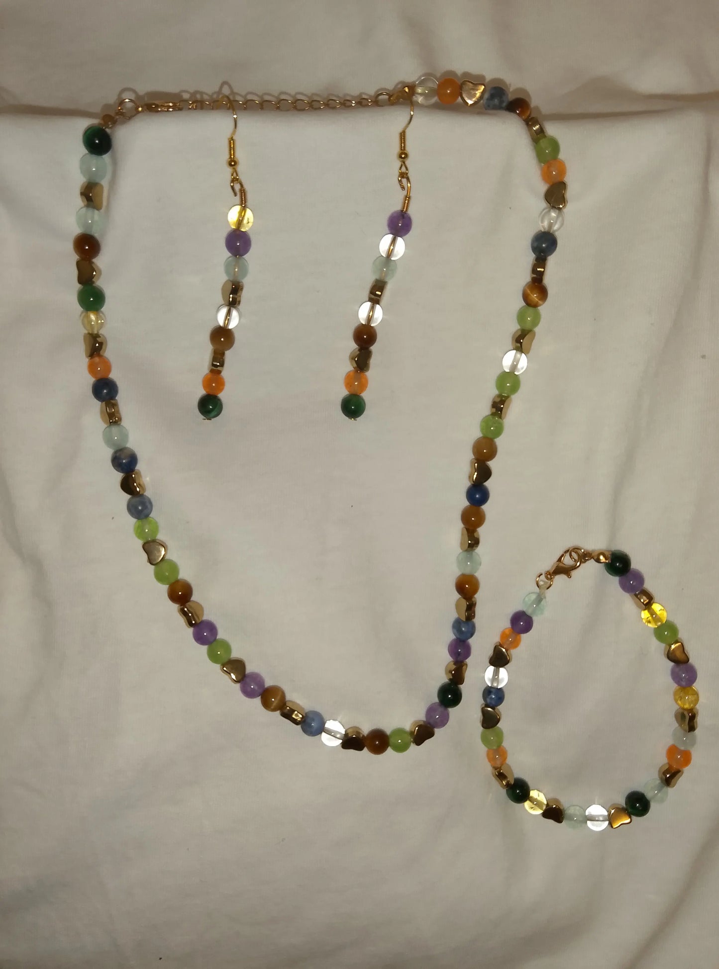 Beaded Jewelry Set Mixed stones beads Jewelry Angel Wishes