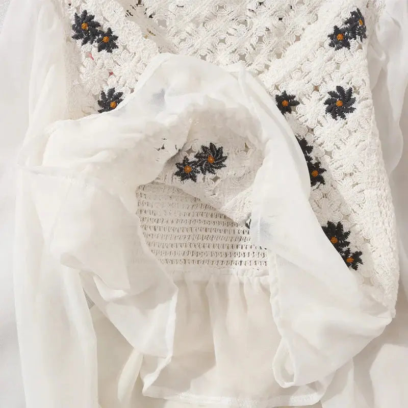 Single-Breasted Long-Sleeved Shirt Angel Wishes