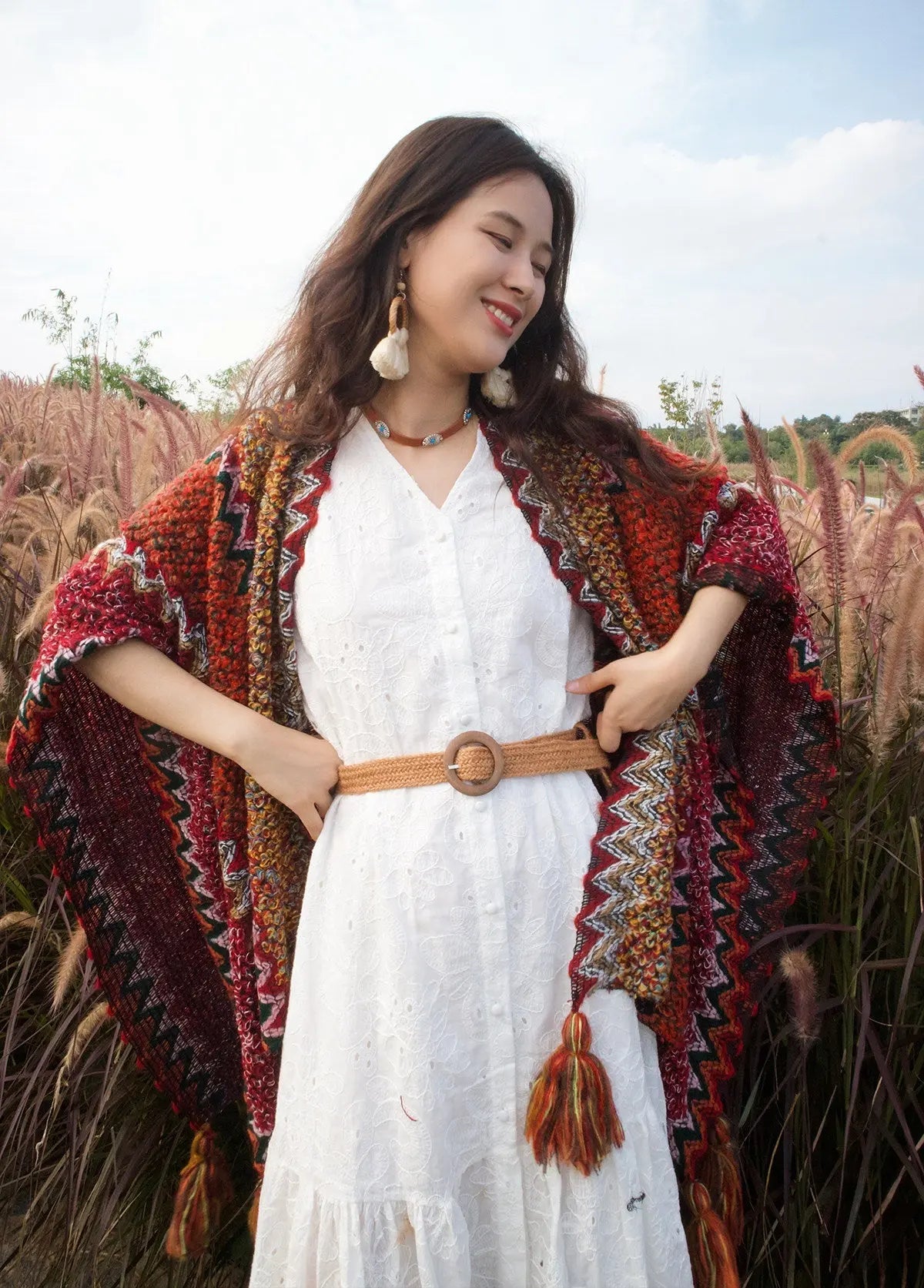 Ethnic Style Warm Vacation Art Travel Shawl Photography Angel Wishes