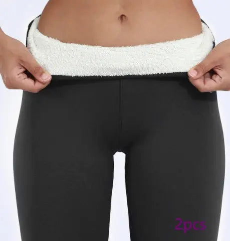 Women's Lamb Wool High Waist Elasticity Leggings Angel Wishes