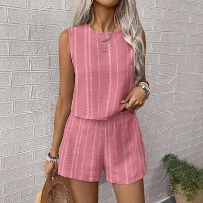 Casual Sleeveless Tank Top And Shorts Angel Wishes