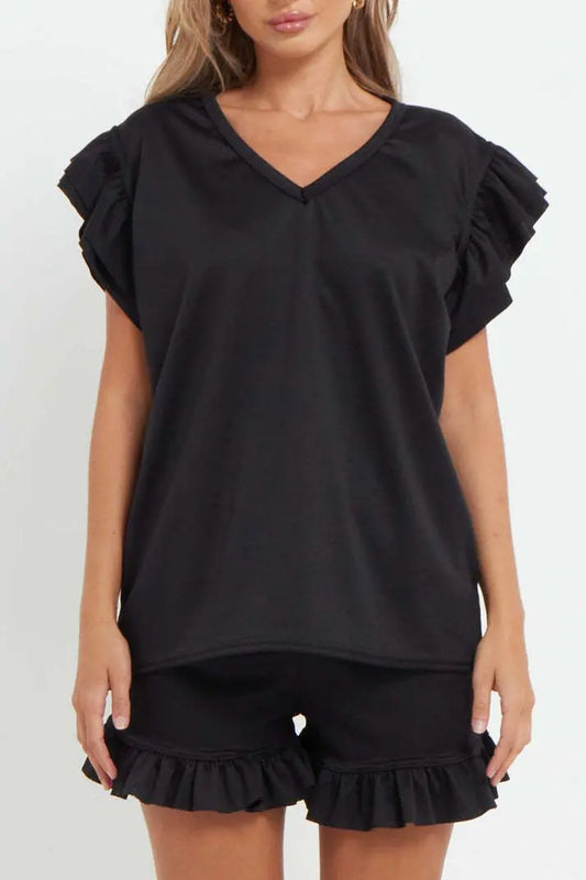 Top And Short 2 Piece Tracksuit Set Angel Wishes