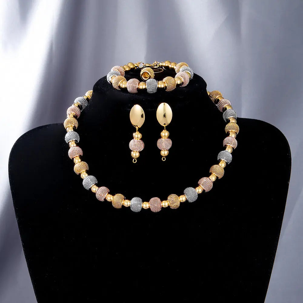 5Pcs Fashionable Metallic Beaded jewelry set Angel Wishes