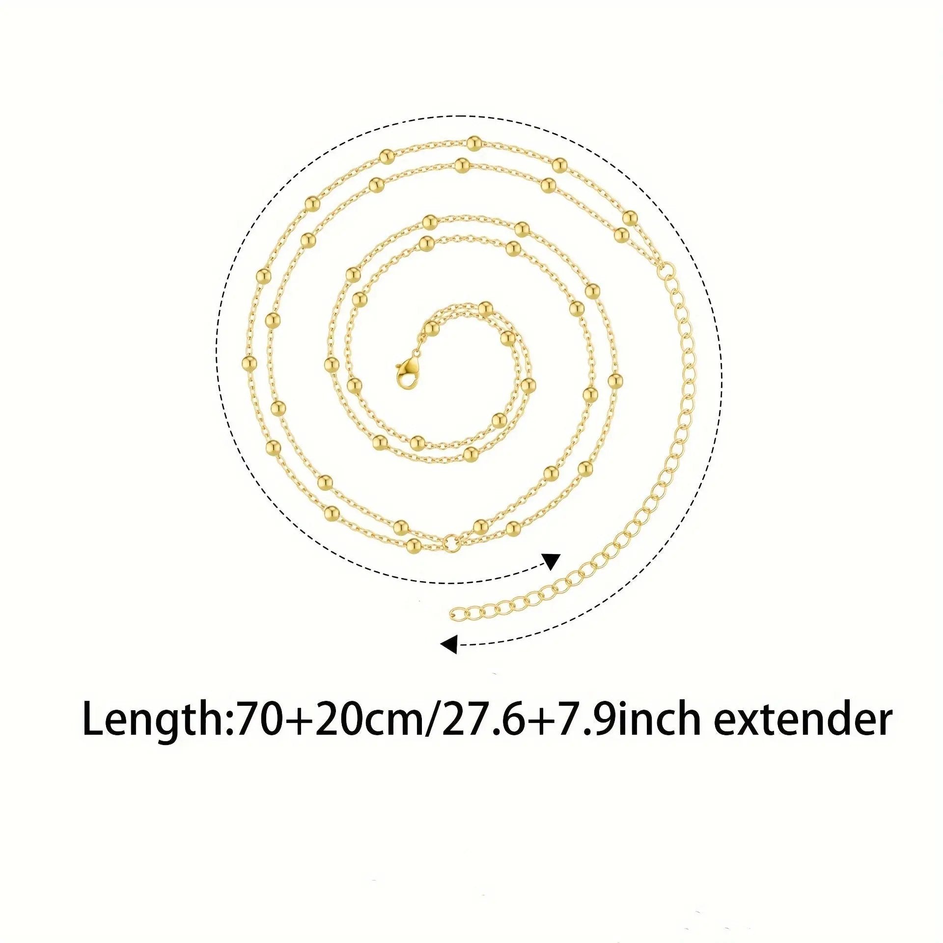 Fashion Waist Double-layer Beads Chain Angel Wishes