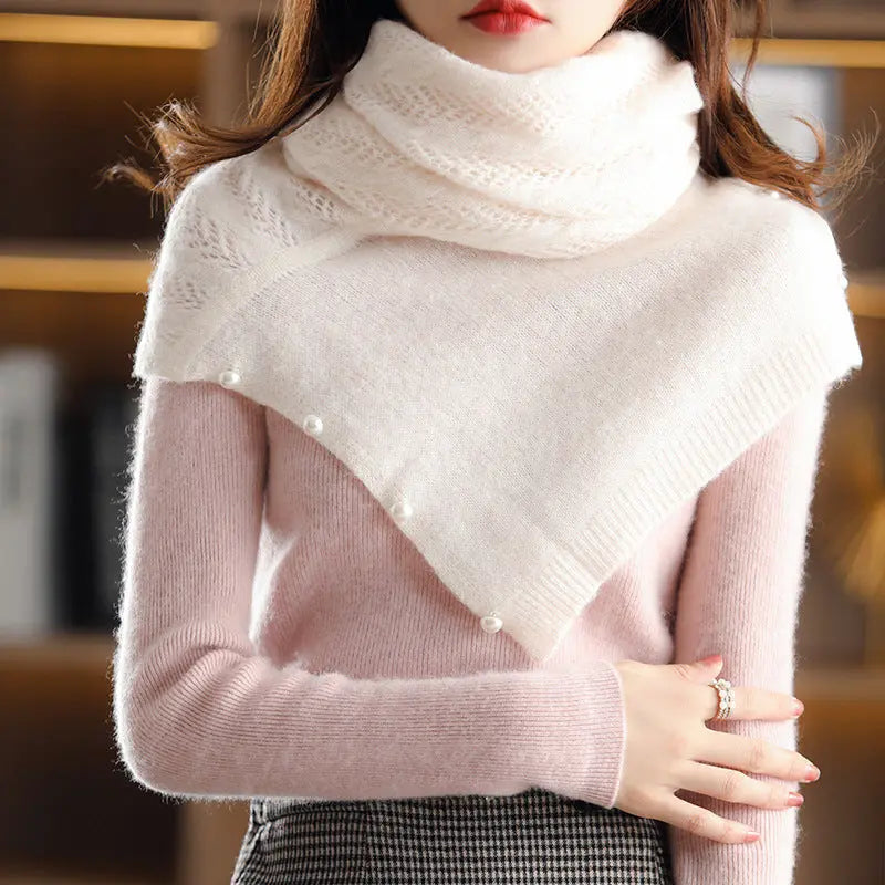 Multifunctional Hollow Neck Shoulder Protection Warm Scarf Angel Wishes