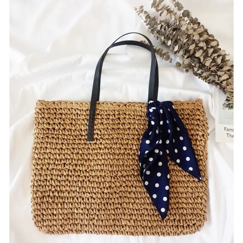 New Seaside Holiday Woven Bag Portable Angel Wishes