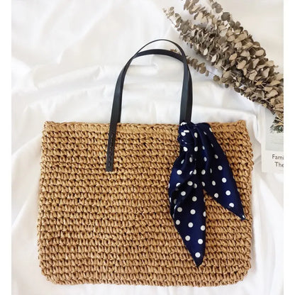 New Seaside Holiday Woven Bag Portable Angel Wishes