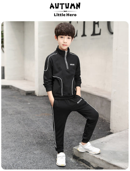 Boys Spring Clothes Suit Spring And Autumn Sports Western Style Angel Wishes