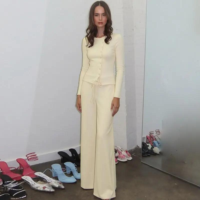 Long-sleeved Top And Trousers Two-piece Set Angel Wishes