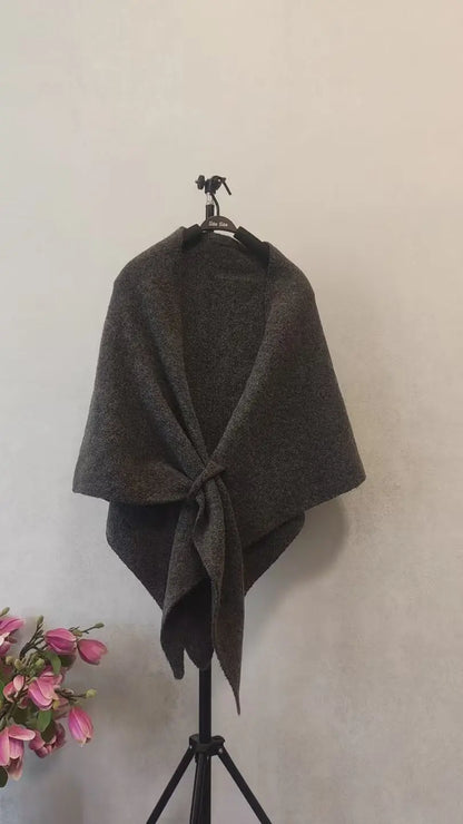 Wool Knitted Triangle Shawl Fashionable Warm Scarf Angel Wishes