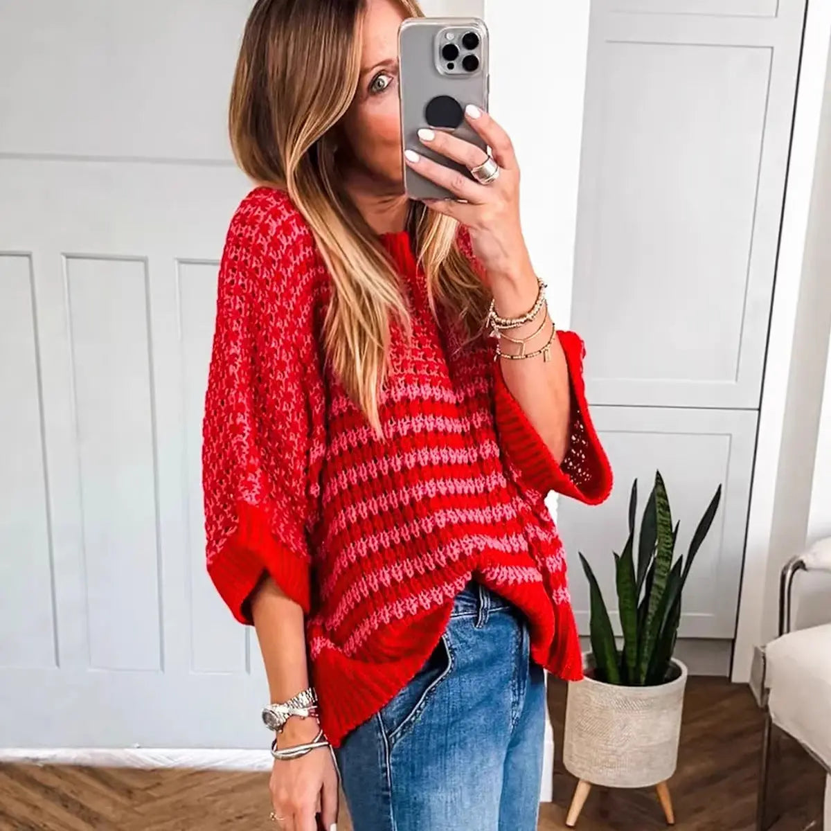 Womens Crew-neck Sweater A Stylish Versatile And Relaxed-fit Top Angel Wishes