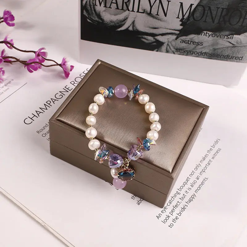 Fashion Crystal Pendant Women's Bracelet Angel Wishes