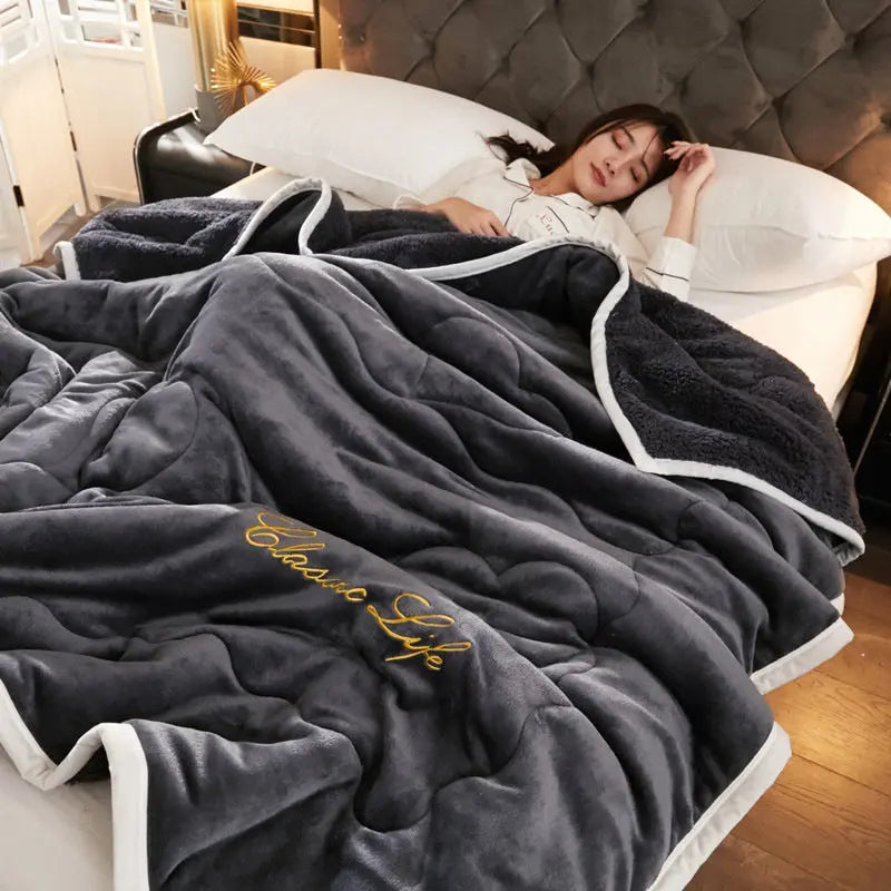 Magic Velvet Three Layer Thick Blanket Angel Wishes