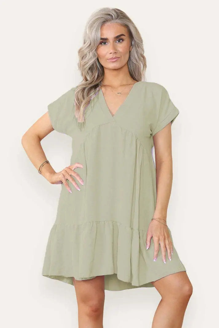 Fancy Style Tiered Smock Dress Angel Wishes