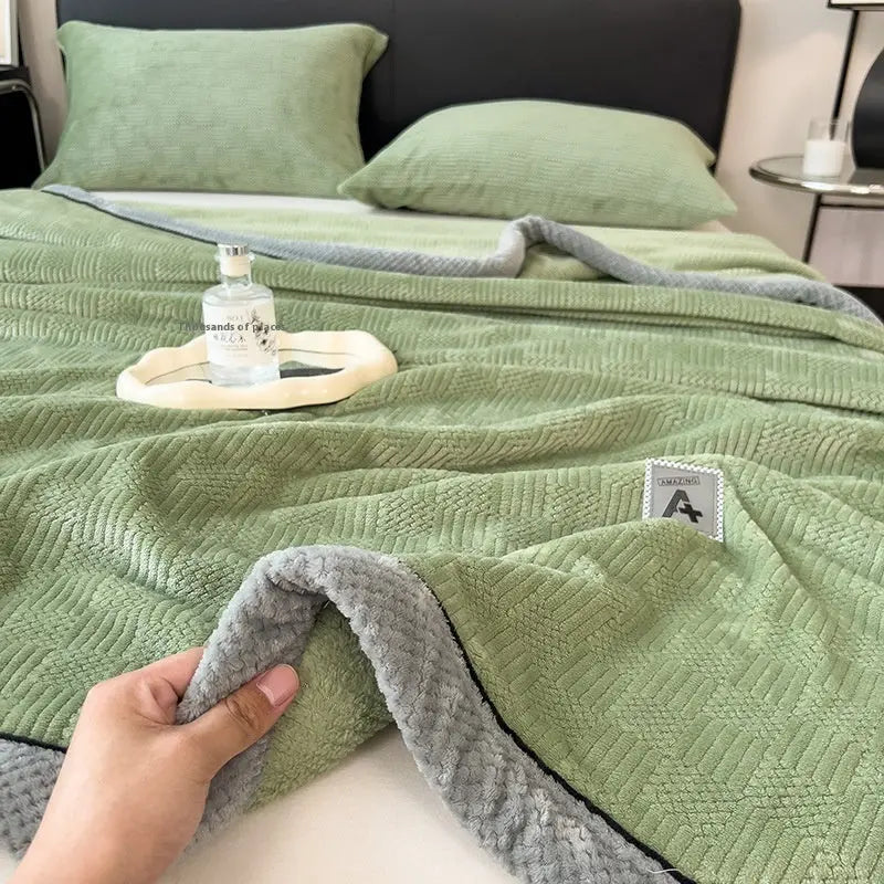 Knitted Blanket Velvet Blanket Coral Fleece Air-conditioning Blanket Angel Wishes