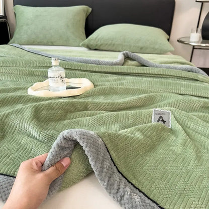 Knitted Blanket Velvet Blanket Coral Fleece Air-conditioning Blanket Angel Wishes