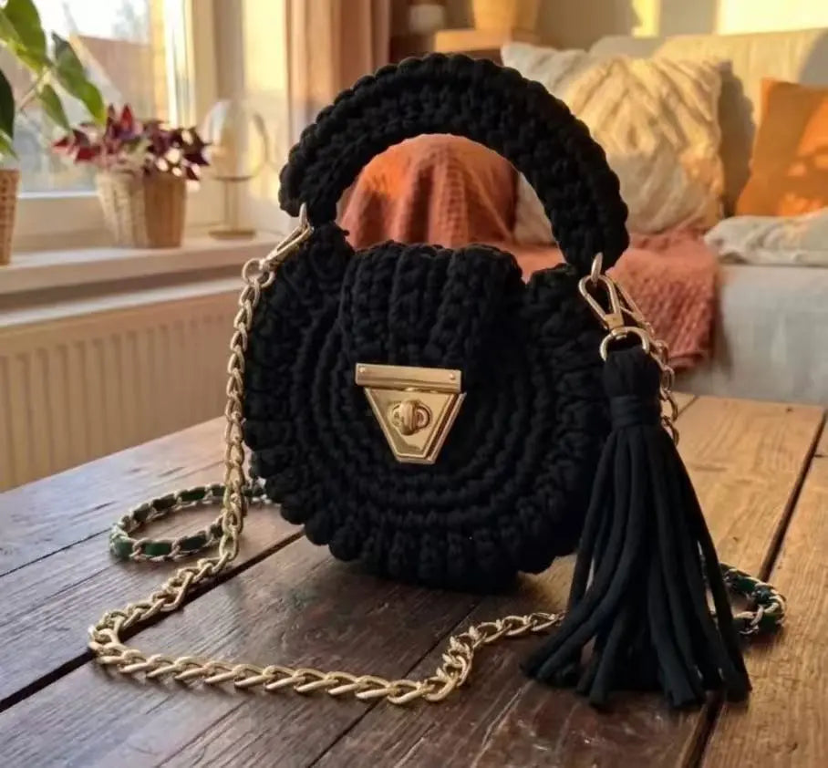 Bohemian Crochet Shoulder Bag - Angel Wishes