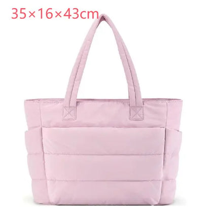 Women's Cotton Handbag Large Zipper Travel Essential Angel Wishes