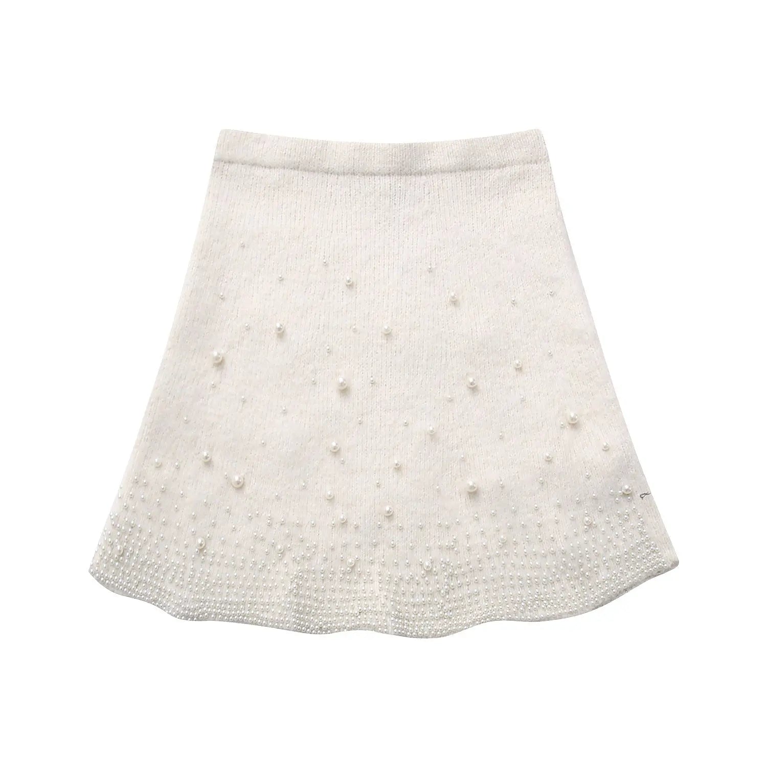 Decorated Pearls Knitwear Mini Skirt Angel Wishes