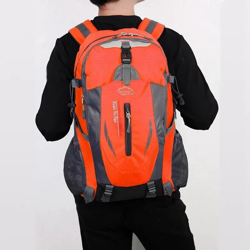 40L Large Waterproof Backpack Bag Camping Walking Hiking Outdoor Travel Rucksack Angel Wishes