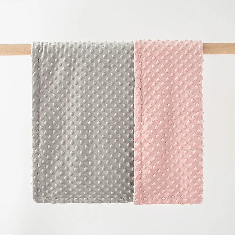 Baby Blanket For Girls Super Soft Double Layer With Dotted Backing Soft Baby Blanket With Dotted Backing Newborn Nursery Swaddling Blankets Infants Boys Girls Receiving Blanket For Toddler - Angel Wishes