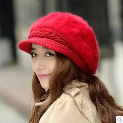 Ladies winter knitted beret Angel Wishes