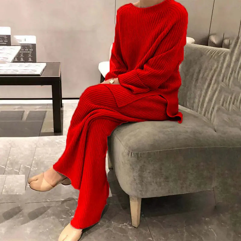 Knitted Casual Two-piece Knitted Sweater Set Angel Wishes