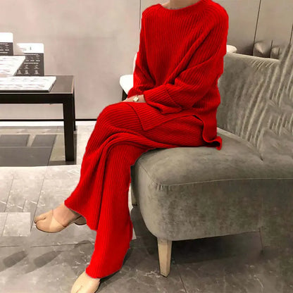 Knitted Casual Two-piece Knitted Sweater Set Angel Wishes