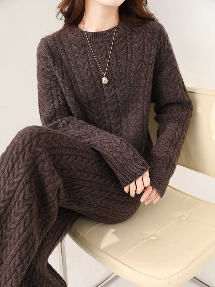 Wool Sweater And Trousers Suit Angel Wishes