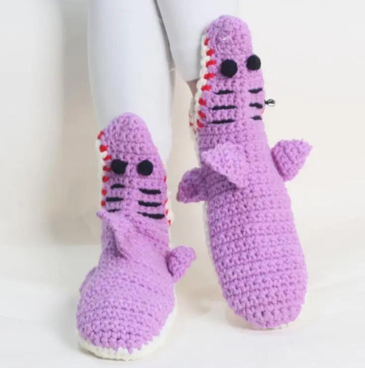 crochet shark socks crocheted Angel Wishes
