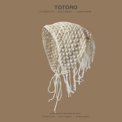 Knitted Hollow Crochet Triangle Headband For Women Angel Wishes