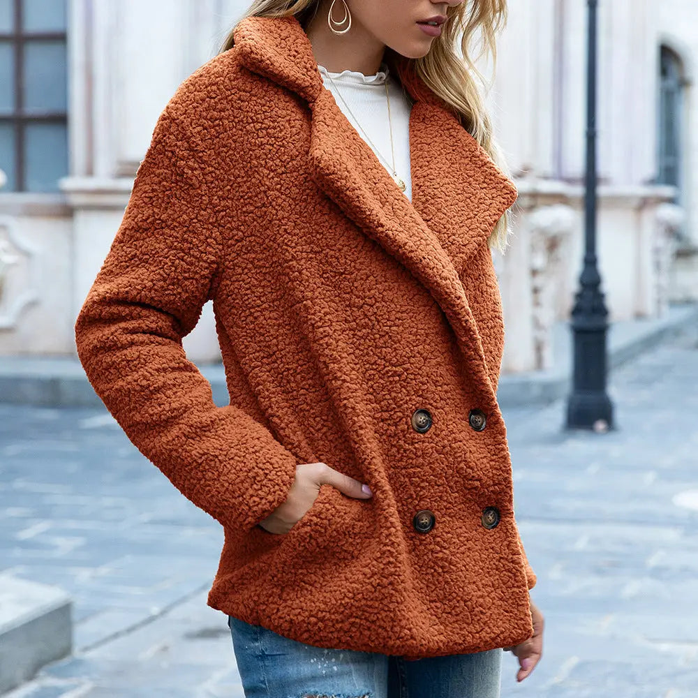 Loose Lapel Fluffy Coat Outwear For Women Angel Wishes