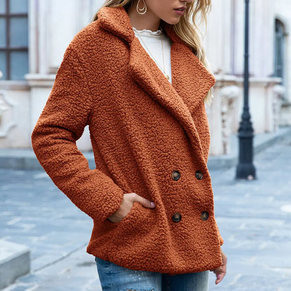 Loose Lapel Fluffy Coat Outwear For Women Angel Wishes