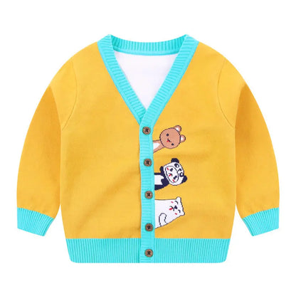 Boys Cardigan V-Neck Single-breasted Sweater Angel Wishes