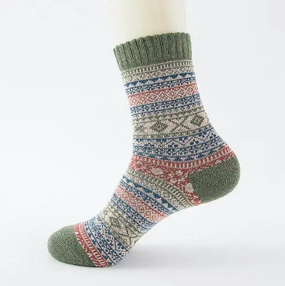 Winter Thick Warm Stripe Wool Socks Casual Sock Business Socks Angel Wishes