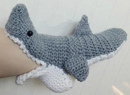 crochet shark socks crocheted Angel Wishes