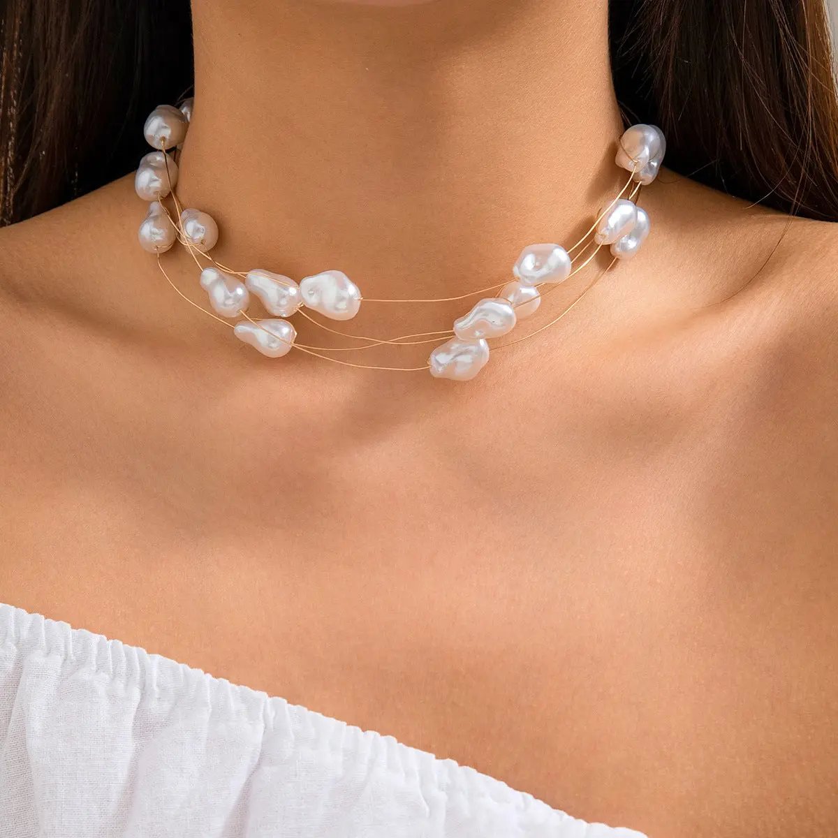 Versatile Baroque Pearl Necklace Bracelet For Women Angel Wishes