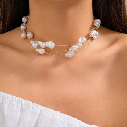 Versatile Baroque Pearl Necklace Bracelet For Women Angel Wishes