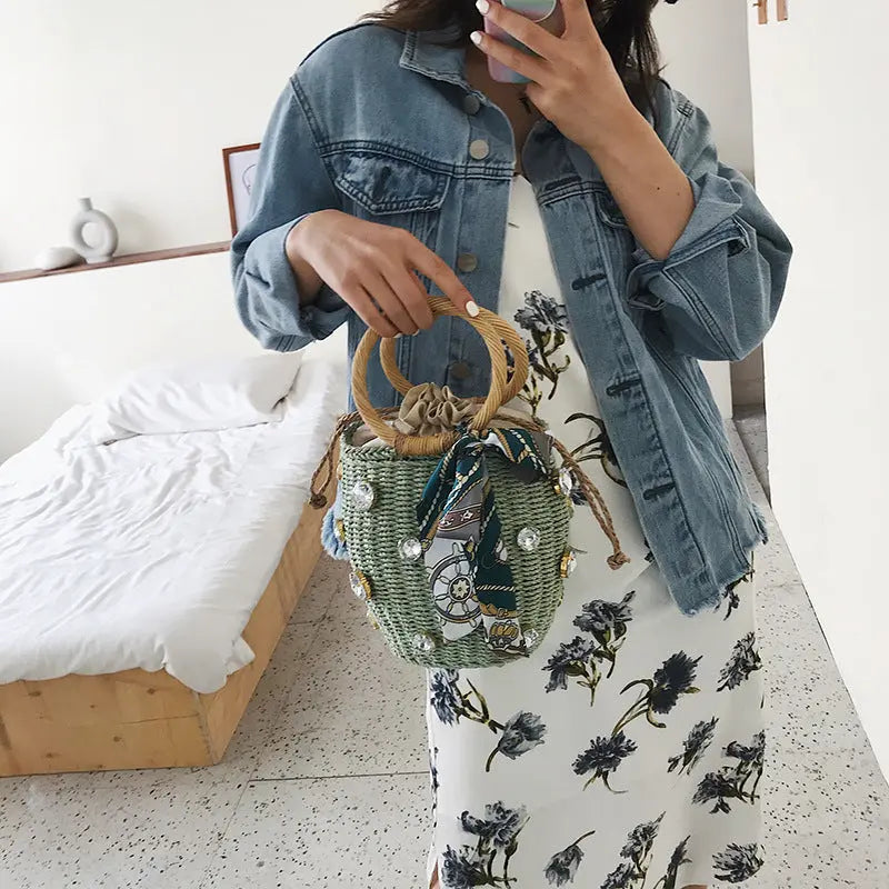 Woven bag high-quality handbag Angel Wishes