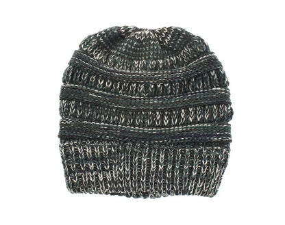 Mixed Color Knitted Wool Hat Ladies Non-labeled Ponytail Hat Angel Wishes